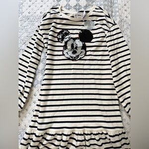 Gap x Disney sequin Minnie Mouse dress stripes NWT XXL